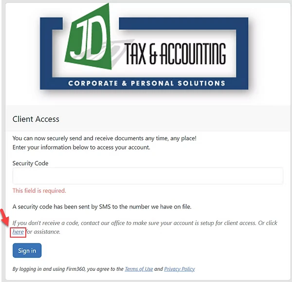 tax & Accounting client access